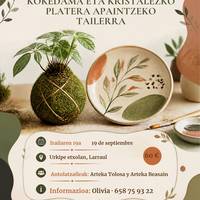 Kokedama eta kristalezko platera apaintzeko tailerra