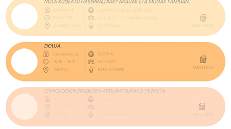 Familia eskola hitzaldia: "Dolua"