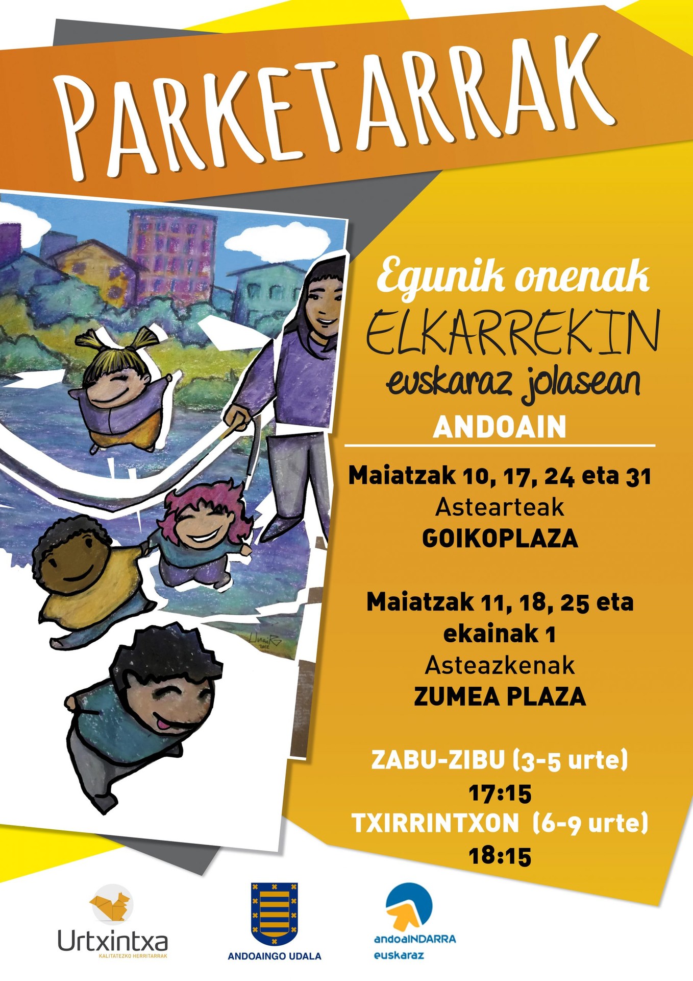 PARKETARRAK egitasmoa, Andoaingo haur eta gurasoentzat