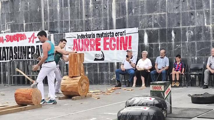 Herri kirolen erakustaldia: aizkolariak