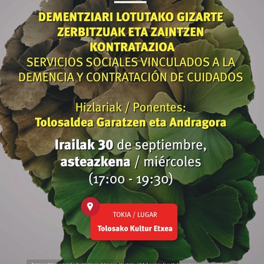 Dementziari lotutako gizarte zerbitzuak eta zaintzen kontratazioak