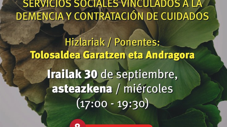 Dementziari lotutako gizarte zerbitzuak eta zaintzen kontratazioak