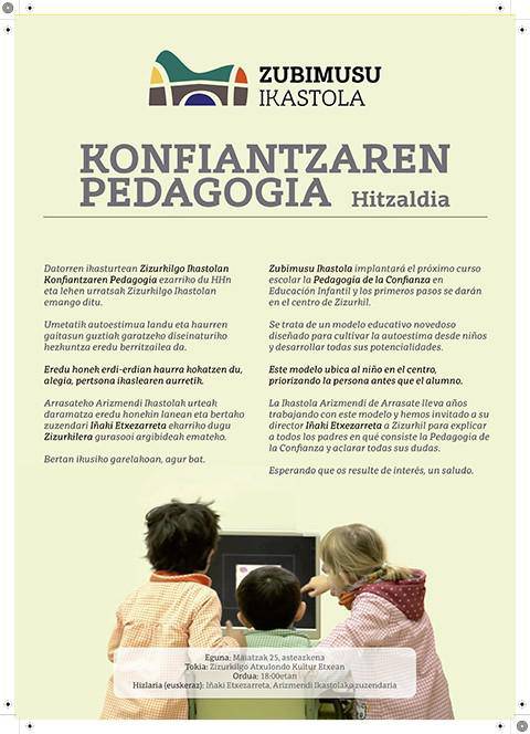 Konfiantzaren pedagogiaren inguruko hitzaldia