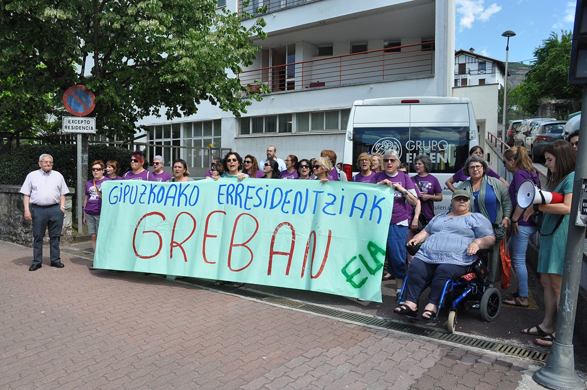 Erresidentzietako langileak greban, ELAk deituta