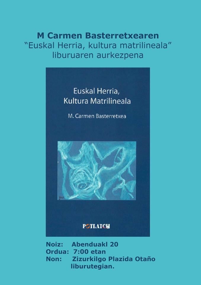 Matrilinealismoaren inguruko hitzaldia Plazida Otañon