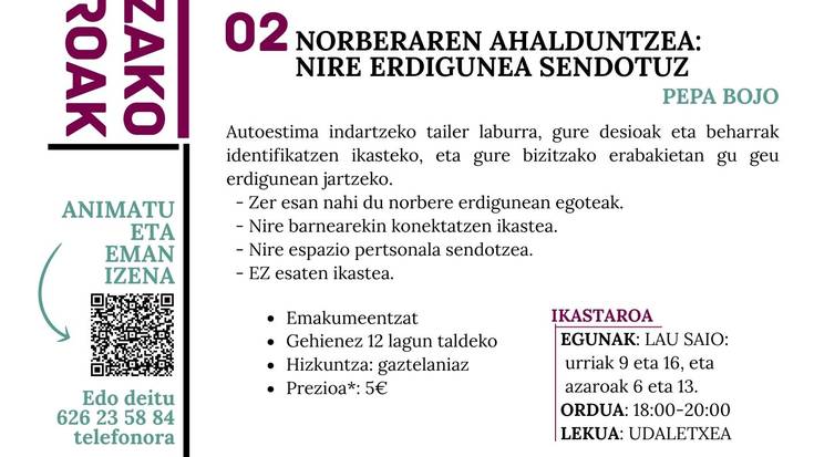 Asteasuko Udalak antolatutako helduentzako ikastaroak