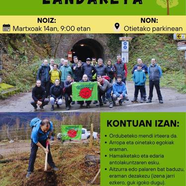 Zuhaitz landaketa Muntto parajean