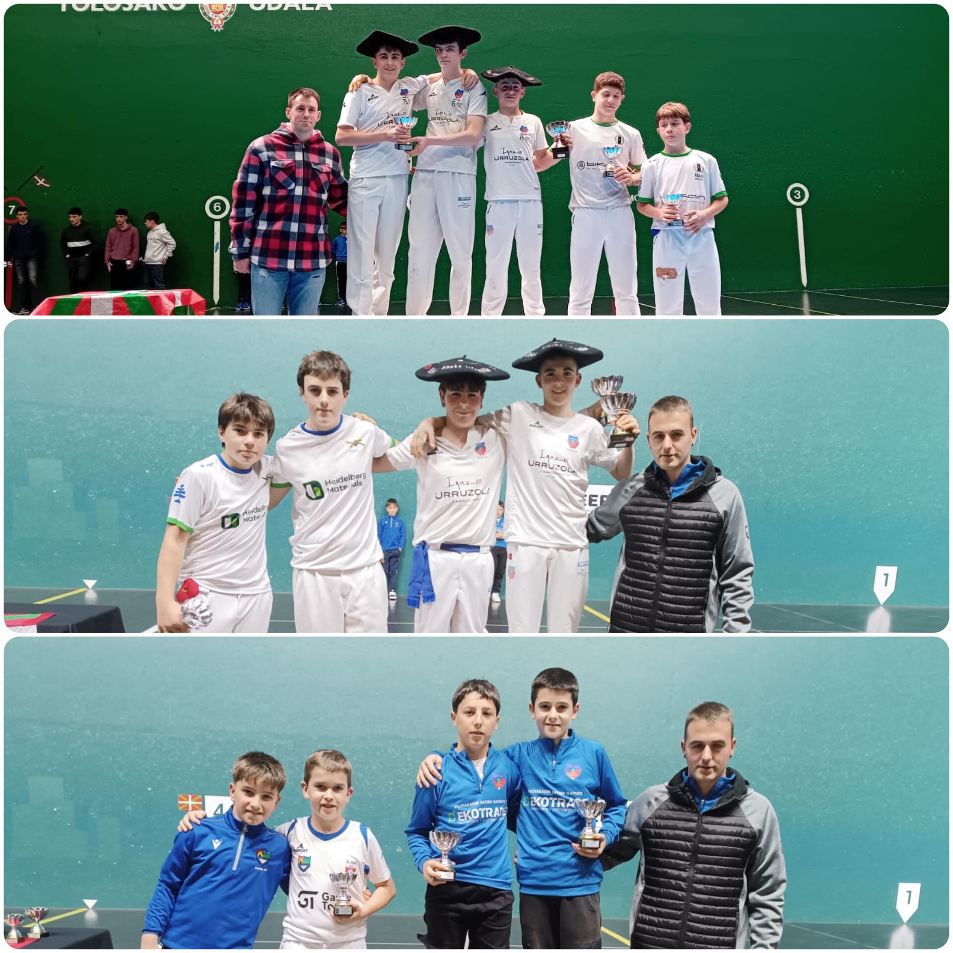 GIPUZKOAKO ONENAK INFANTIL MAILAN. EIZAGIRRE-IRAOLA-LANZETA 1.MAILAN ETA EZKIOGA-URRUZOLA 2.MAILAN