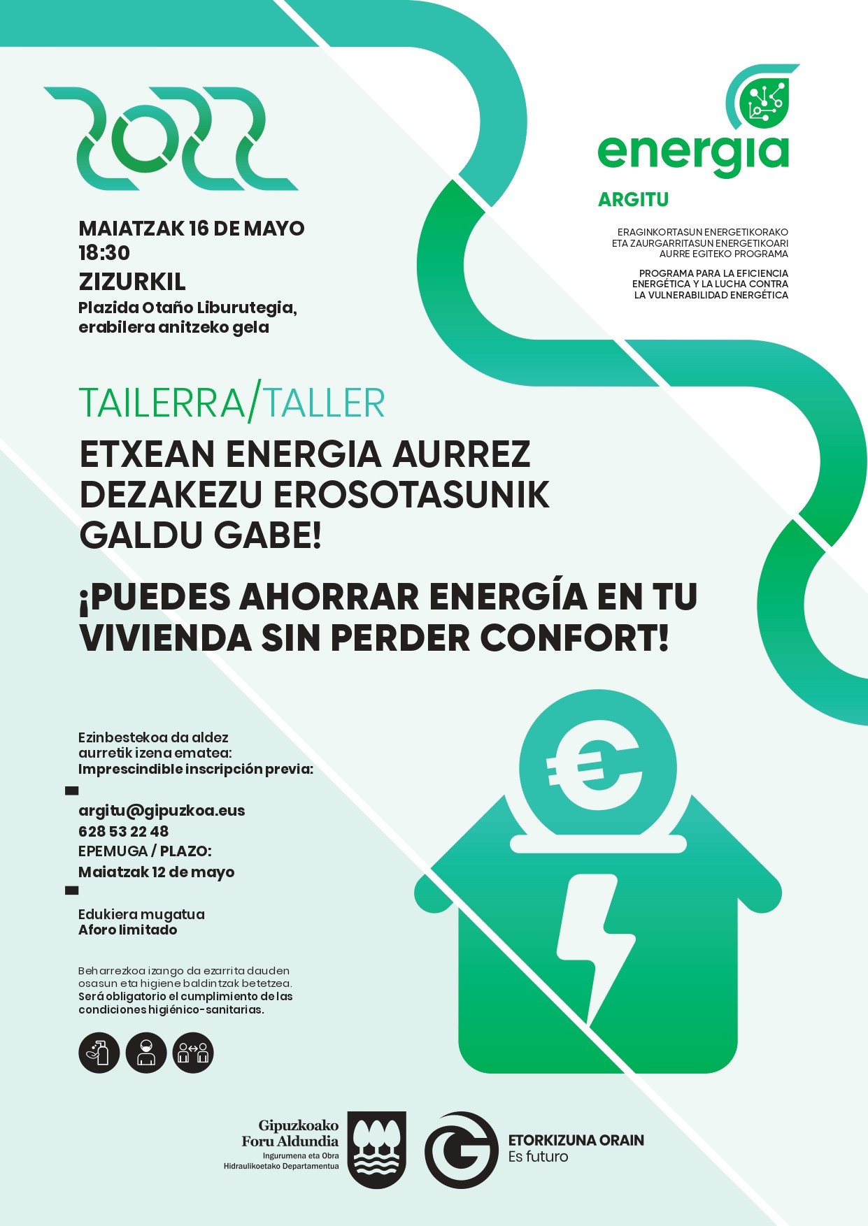 Etxean energia aurrezteko saio praktikoa, maiatzaren 16an