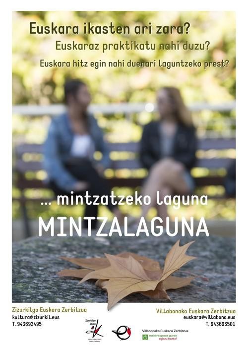 Villabonako eta Zizurkilgo Euskara Zerbitzuek  Mintzalaguna egitasmoa  jarriko dute martxan beste behin ere