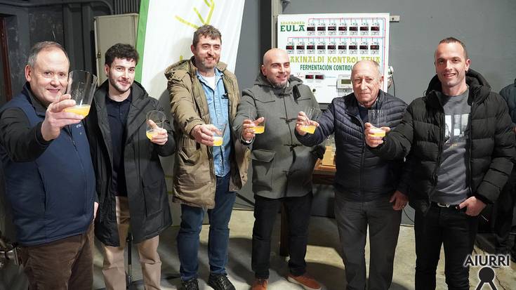 Herriko lau elkarte gastronomikoekin ireki dute txotx denboraldia, Eula sagardotegian