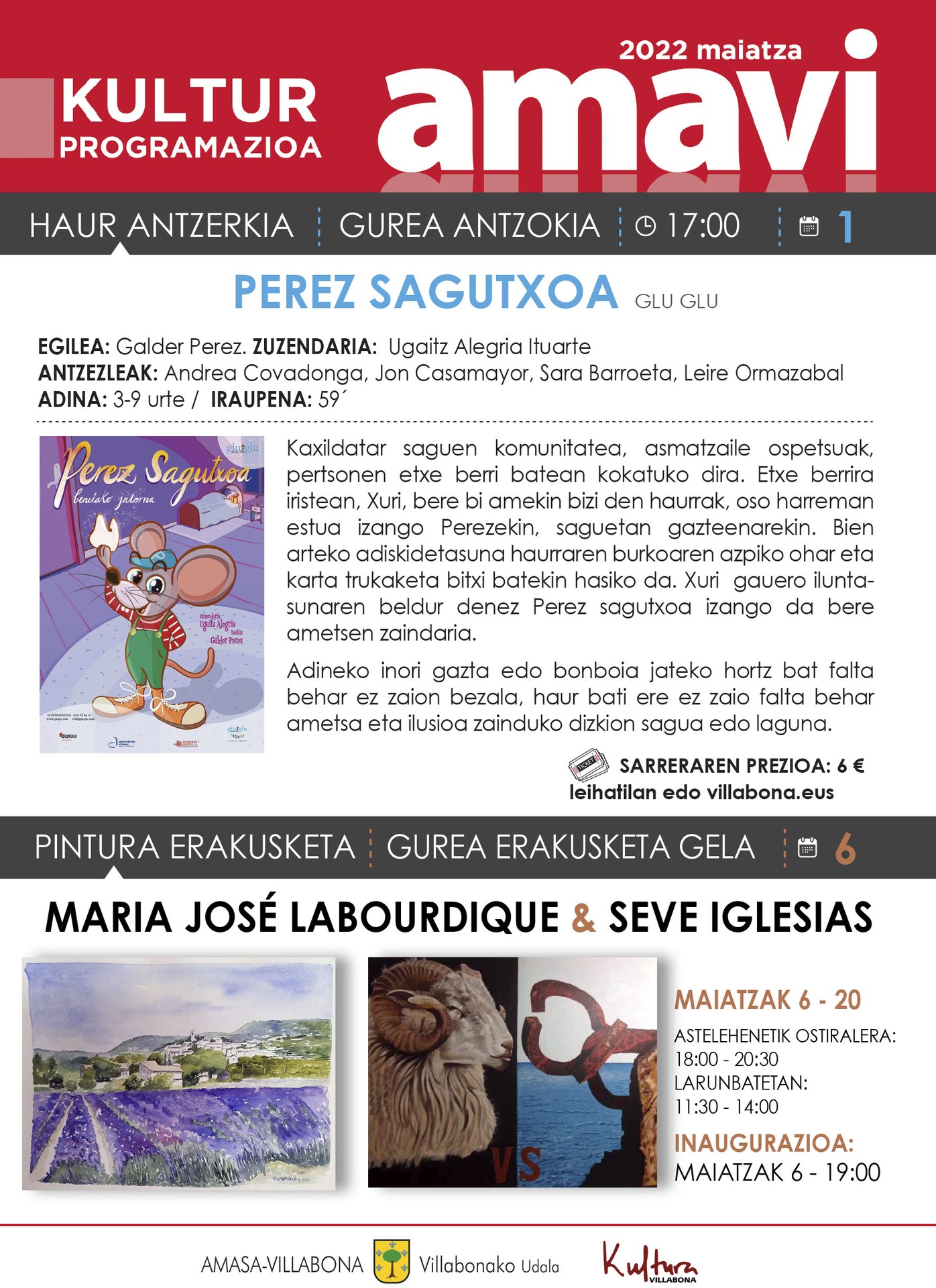 Ez galdu Amasa-Villabonako maiatzeko kultur programazioa!