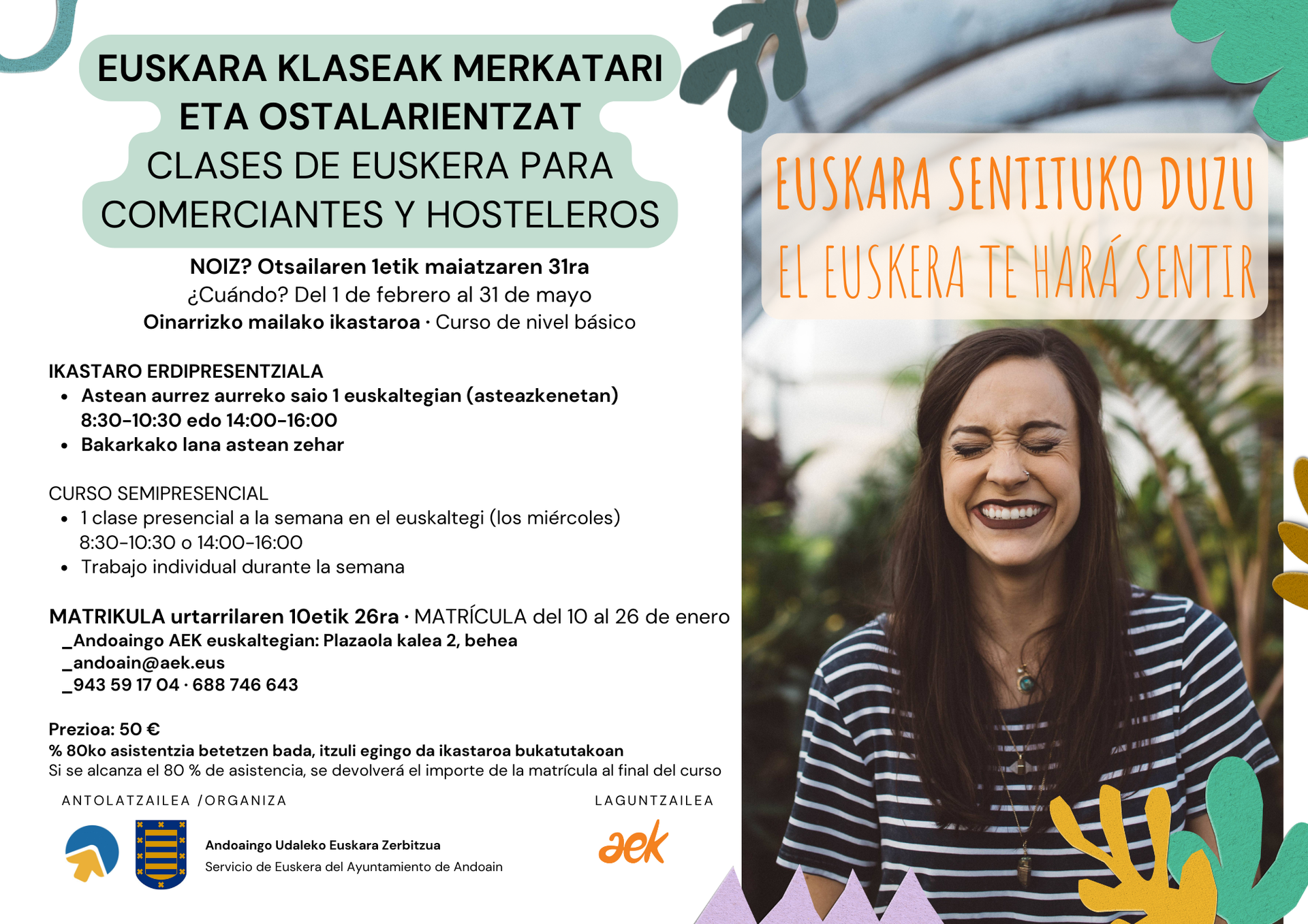 Merkatari eta ostalarientzako euskara klaseak