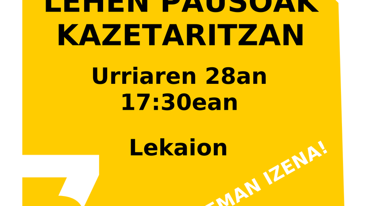 “Lehen pausoak kazetaritzan”, Zilegi Eskolaren eskutik