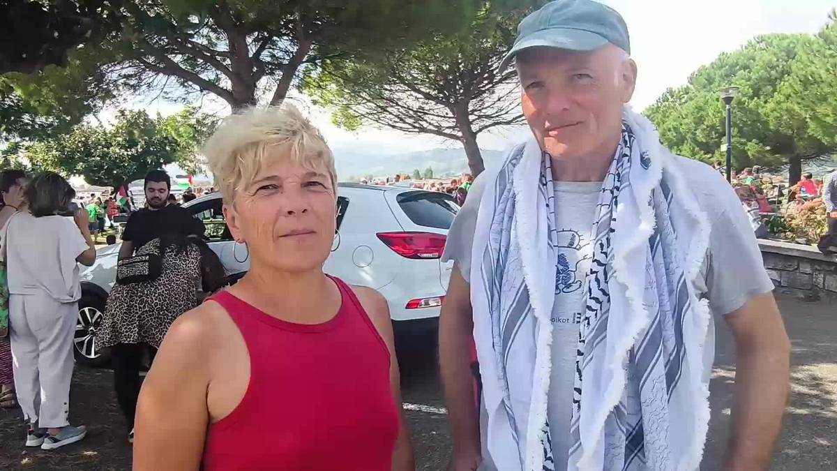 Palestinaren aldeko "Ibaitik Itsasora" ibilaldian, Eli Errondosoro eta Richard Weyndling parte-hartzaileen adierazpenak