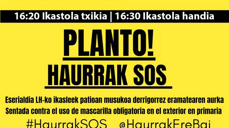 Eserialdia LHko ikasleek patioan musukoa derrigorrez eramatearen aurka