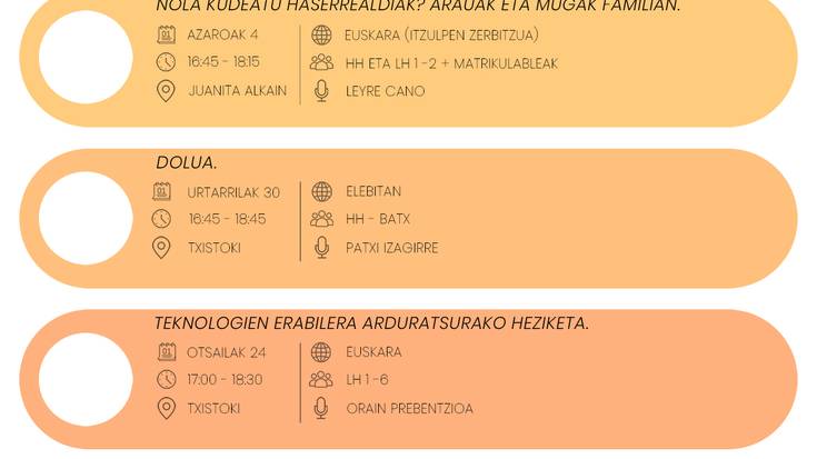 Familia eskola 2025-26 ikasturteko egitaraua