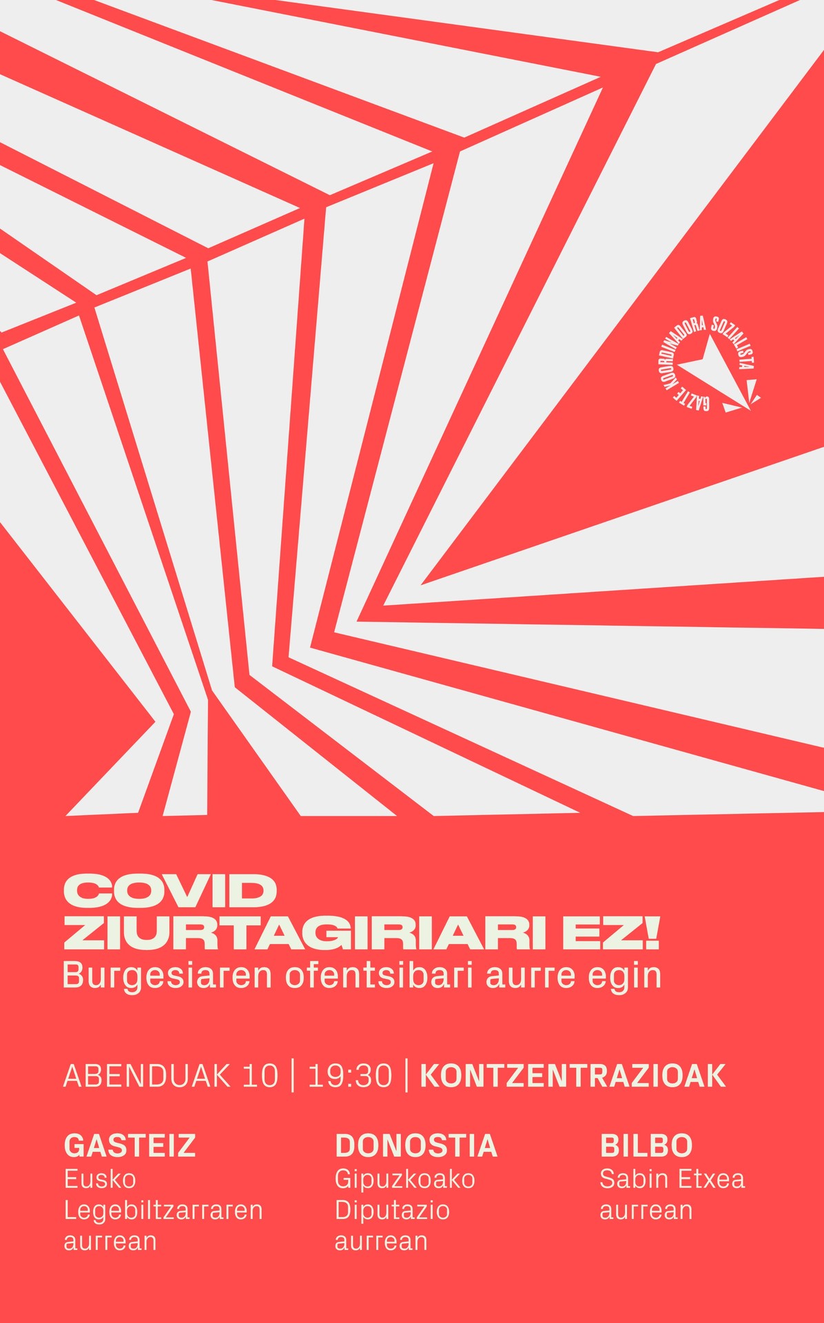 COVID paseari ez! Andoaindarrok ere Donostiara!