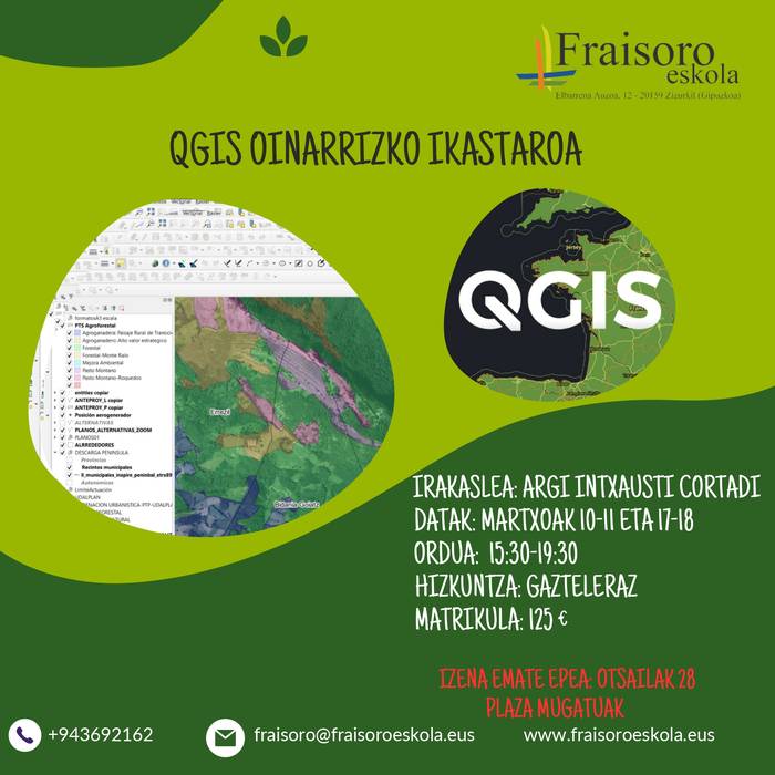 QGIS programaren oinarrizko kontzeptuen ikastaroa