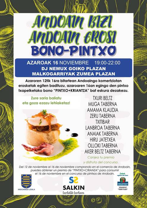 Erosi Andoainen eta lortu Pintxo Poterako bonoa