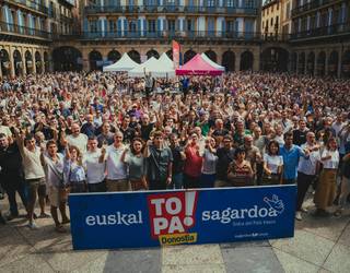 Trikitixa eta bertso doinuez lagunduta ospatu zen 39. Sagardo Eguna Donostian