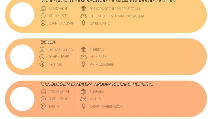 Familia eskola 2025-26 ikasturteko egitaraua