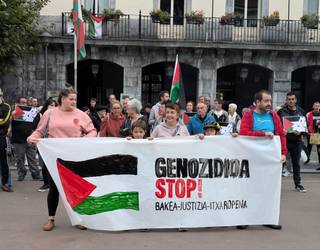 Palestinaren aldeko mobilizazioak, Aiztondon, ostiral arratsaldean